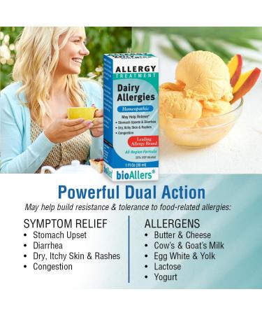 BioAllers NaturalCare Dairy Allergies Treatment - Homeopathic Formula for Sneezing, Congestion, Itching, Rashes & Watery Eyes - 1 Fl Oz - Buy Online on GoSupps.com