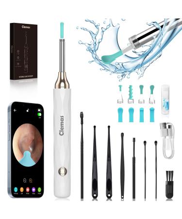 Ear Wax Removal Ear Cleaner Ear Camera 1296P HD Ear Wax Removal Tool Ear Cleaner Ear Wax Remover Otoscope with 8 Replacement Ear Set 6 LED Lights 3.5mm Waterproof Visual Ear Scope for iPad & Android