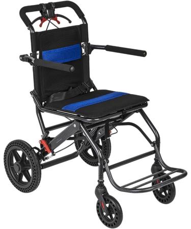 Portable Folding Wheelchair Manual Ultralight Transport Wheelchair Aluminum Folding Wheelchairs with Hand Brake Travel Wheelchair for The Elderly and Children