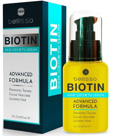 Biotin Serum for Hair Growth - Hair Thickening and Strengthening Products for Men and Women - With Natural Oil - Treatment Tonic for Hair Loss and Thinning