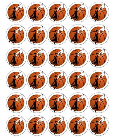 Basketball Slam Dunk Cupcake Toppers Edible Wafer Paper Fairy Cake Toppers Cake Decorations