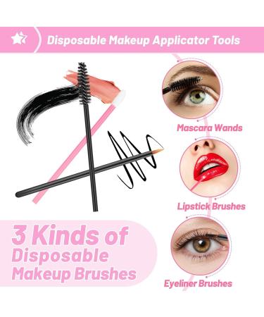 Nayyana 114 Pieces Disposable Makeup Applicators with Triangle Makeup Puffs Mascara Sticks Lip Applicators Eyeliner Brush Makeup Applicator Set for Makeup Artist Supplies - Buy Online on GoSupps.com