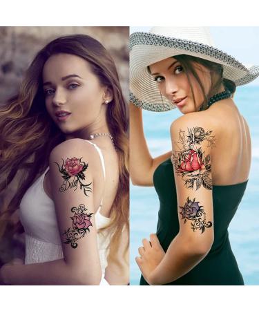 Cerlaza Temporary Tattoos for Women - 45 Styles on 10 Sheets, Butterfly Flower Stickers, Long Lasting & Waterproof Fake Tattoos Kit - Buy Online on GoSupps.com
