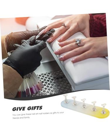 POPETPOP 5 Sets Nail Practice Holder Creative Nail Stands Convenient Nail Holders Practice Nail Racks Nail Art Holder Rack Nail Decoration Nail Rest Strip Bracket Plastic - Buy Online on GoSupps.com