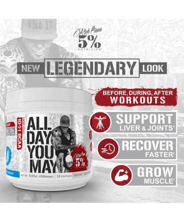 5% Nutrition AllDayYouMay BCAA Powder - Premium Intra & Post Workout Amino Acids | EAA Electrolytes for Hydration & Recovery | Vegan & Keto-Friendly | 15.3 oz 30 Servings (Fruit Punch) - Buy Online on GoSupps.com