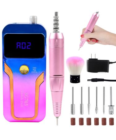 Professional Electric Nail Drill ANGNYA 35000RPM Portable Rechargeable E-File Drill Machine Cordless Nail Drills for Acrylic Nails with 6 Bits Sanding Bands and Dust Brush for Nail Polishing Removing - Buy Online on GoSupps.com