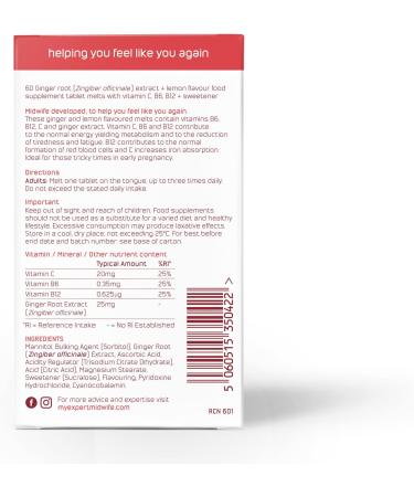 Pregnancy Nausea Relief Duo: 12 Essential Prenatal Vitamins, Ginger Melts for Morning Sickness - 60 Capsules - Buy Online on GoSupps.com