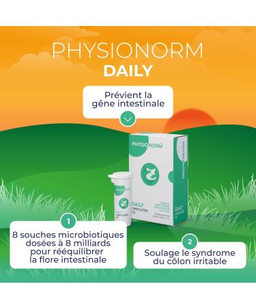 Physionorm Daily - Probiotiques Flore Intestinale & Zinc - Compl ment Alimentaire pour Confort Digestif Ballonnements Transit & Colon Irritable - Cure Ventre Plat - 30 G lules - Buy Online on GoSupps.com