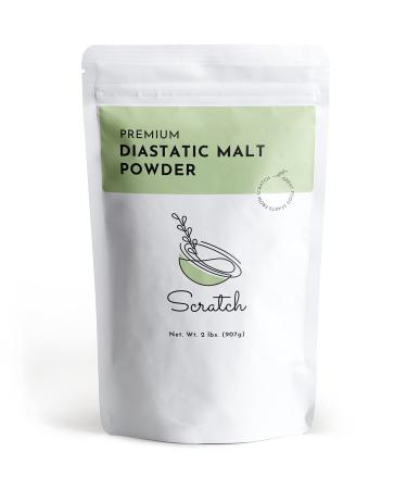 Scratch Diastatic Malt Powder for Baking - (2LB) Dried Barley Malt for Baking Bread - Bread Improver - Premium Baking Ingredients for Breads, Pizzas, Pretzels, Desserts, Shakes and More