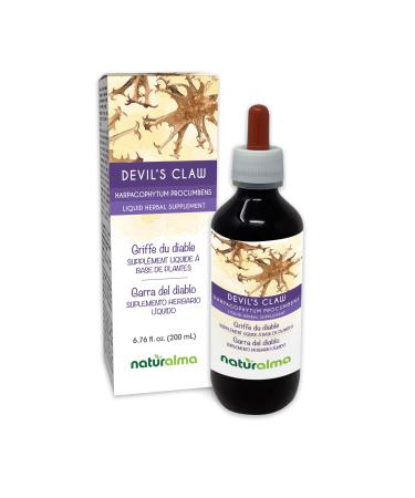 Naturalma Devil's Claw (Harpagophytum procumbens) Root Alcohol-Free Tincture - 6.76 fl oz Liquid Extract in Drops - Herbal Supplement - Vegan Alcohol-free 6.76 Fl Oz (Pack of 1)