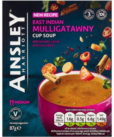 Cup Soup Bundle with Ainsley Harriott Cream of Wild Mushroom Broccoli & Stilton New England Vegetable Chowder Szechuan Hot & Sour Sweet & Spicy Caribbean and East Indian Mulligatawny (Pack of 6) - Buy Online on GoSupps.com