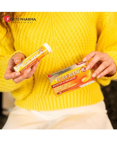 Fort Pharma - Ultra Boost 4G Immunity Booster | Energy Booster Food Supplement | Vitamin C - Vitamin D - Guarana Royal Jelly Ginger Giseng | 30 Effervescent Tablets - Buy Online on GoSupps.com