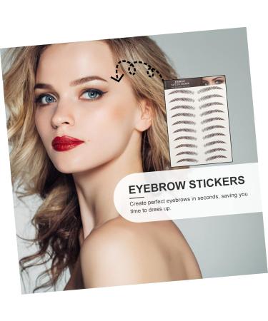 FOMIYES 27 Sheets Waterproof Eyebrow Stickers Make up Kit Fake Eyebrow Sticker Temporary Brow Tattoos Hair - Buy Online on GoSupps.com