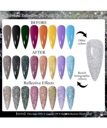 Shop Supwee Silver Reflective Glitter Gel - Sparkling Diamond Nail Gel for UV/LED | DIY Home Salon Manicure - Buy Online on GoSupps.com
