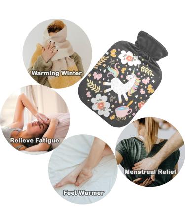Naanle Magic Unicorn Hot Water Bottle - 1L Transparent Heat Bottle for Bed & Hand Warmers | Pain Relief & Cold Therapy - Buy Online on GoSupps.com
