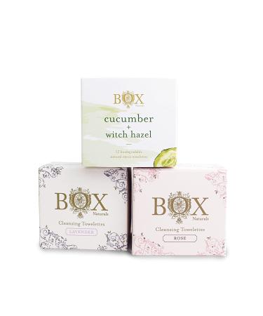 Cleansing Towelettes 12 Pack (Cucumber + Witch Hazel) | Refreshing Face & Body Wet Wipes for All Skin Types - Shop Internationally - Buy Online on GoSupps.com