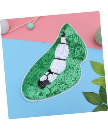Tofficu 3pcs Sewing Patches Craft Patches Denim Dress for Women Multicolor Dress Tongue Subsidy Men's Lips Greenx3pcs mediumx3pcs - Buy Online on GoSupps.com