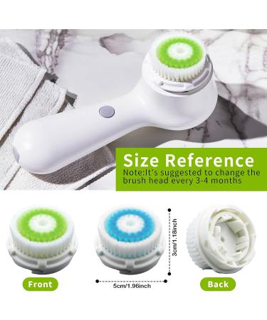 4 Pcs Facial Brush Replacement Heads for Deep Pore and Acne Cleansing - Buy Online on GoSupps.com