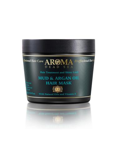 AROMA DEAD SEA Black Mud & Argan Oil Hair Mask | Intense Hydration & Nourishment for Dry Damaged Hair | Revitalize Strengthen Restore Shine - Buy Online on GoSupps.com