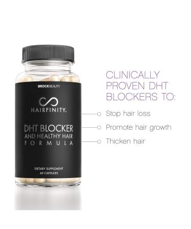 Hairfinity DHT Blocker & Healthy Hair Formula - Hair Growth Supplement with Saw Palmetto, Biotin & Vitamins - Stop Hair Loss & Regrow Hair - Vegan - 60 Veggie Capsules - Buy Online on GoSupps.com