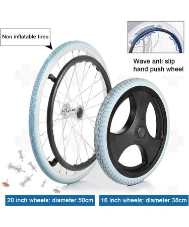 Wheelchair Folding Manual Wheelchair Lightweight Aluminum Transport Wheelchair for Adults Suitable for Home Nursing Home (Small Rear Wheel) - Buy Online on GoSupps.com