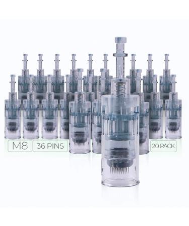 Dr. Pen Ultima M8 Replacement Cartridges - (20 PACK) - 36 Pins Bayonet Slot - Disposable Replacement Parts