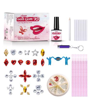 Tpyag Dental Rhinestones, Dental Rhinestone Kit, Crystal Decoration Set for Teeth, Removable Shiny Tooth Ornaments, Dental Decor