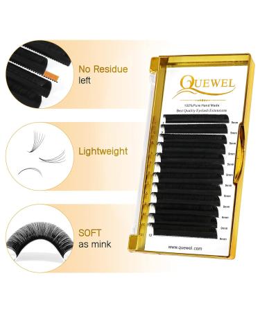 Buy Quewel Self-Fan Eyelids Volume Eyelash Extensions - 0.07 D Curl 9mm Easy Fan Lashes for Ultimate Volume | International Shipping Available - Buy Online on GoSupps.com