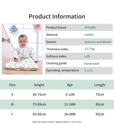 Kids Baby Sleeping Bag 3.5 Tog with Long Sleeves | Winter Animal Wolf Design | Cotton Toddler Sleeper Swaddle | Double Zipper Baby Grow Bag 12-24 Months - Buy Online on GoSupps.com