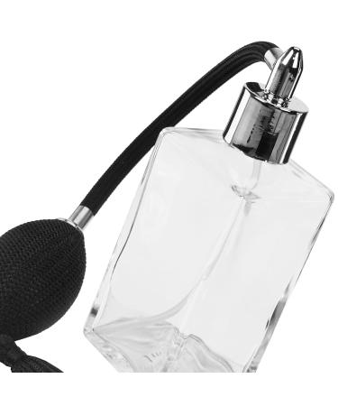 Fantasia Glass Atomizer with Ball Pump - Refillable 100ml Perfume Atomizer for Home & Travel - Square Design - Buy Online on GoSupps.com