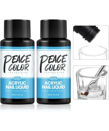 PEACECOLOR 2PCS 30ML EMA Acrylic Liquid Monomer Non-Yellowing Monomer for Acrylic Nails Acrylic Powder Professional Acrylic Liquid for Nail Art DIY at Home Beauty Gifts for Women Girls color 181 - Buy Online on GoSupps.com