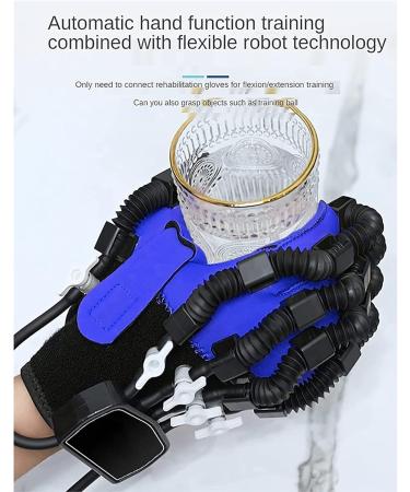 ZZBB Rehabilitation Robot Gloves Stroke Finger Hand Splint Hemiplegia Rehabilitation Training Equipment Pneumatic Training Gloves Left Medium - Buy Online on GoSupps.com