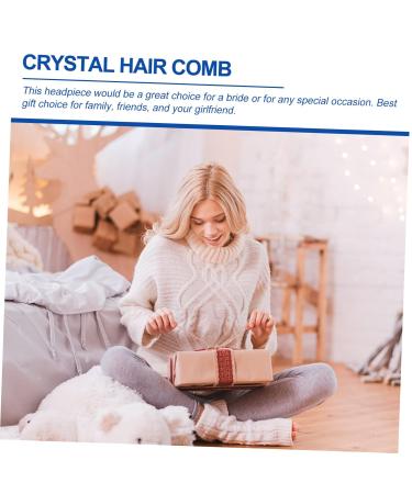 Minkissy Bridal Hair Clips | Gold Pearl Wedding Hair Comb | Crystal Hair Side Ridge Clip for Brides & Bridesmaids - Buy Online on GoSupps.com