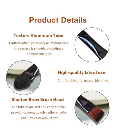 20-Piece Eyeshadow Brushes Set | Dual Sided Applicators for Eyeshadow & Concealer | Travel-Friendly Makeup Tools in Silver/Black & Gold - International Shipping Available - Buy Online on GoSupps.com