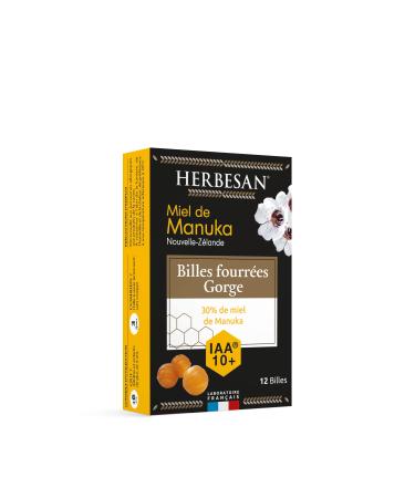 Herbesan 12 FURED BALLS MANUKA HONEY ACTIVE | IAA10+ (MGO263+) | IDEALS FOR THE THROAT