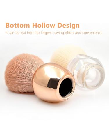 Premium Powder Brush - Makeup Face Brush for Blush & Bronzer | Soft Plush Fibers | Ideal for Loose & Pressed Powders - Gold - Buy Online on GoSupps.com