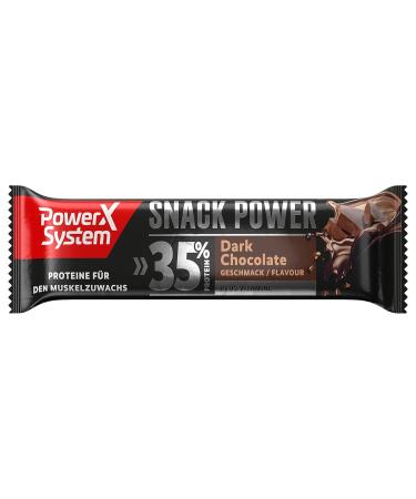 Power System Snack Power Dark Chocolate Protein Bar 24x45g | 35% Protein - Buy Now! - Buy Online on GoSupps.com