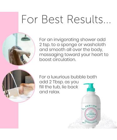 Perlier White Almond Shower & Bath Cream - Nourishing Almond Oil Luxury Bath Cream (16.9 oz) - Buy Online on GoSupps.com