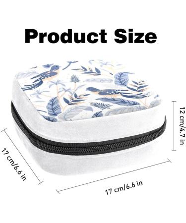 GIAPB Sanitary Napkin Storage Bag | Period Tampon Makeup Pad Pouch | Bird and Leaves Design - Buy Online on GoSupps.com