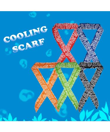 Vanvene ICE Cool Scarf Neck Wrap Cooling Scarf, Inflated in 8-10 mins on Soaking in Water. for Extremly Hot Weather Outdoor, Walking, All Outdoor Activities 5