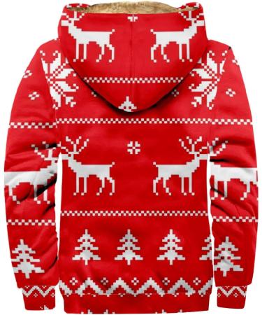 Buy Hanxiulin Fleece Jacket | Plush & Cuddly Men's Wool Coat | Lightweight Warm Outdoor Winter Coat | Premium 5XL Watermelon Red - Buy Online on GoSupps.com