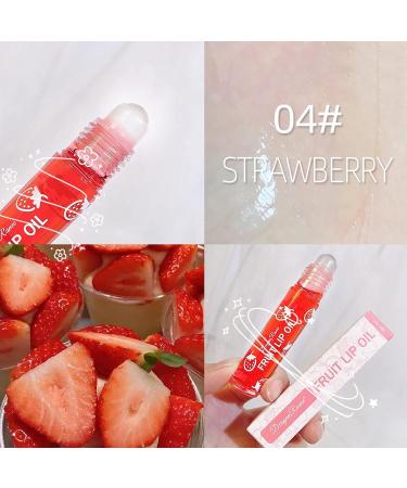 Gireatick 6PCS Fruity Flavors Lip Oil Set | Long-Lasting Moisturizing Balm | Roll-On Gloss Set | Strawberry, Orange, Grape, Avocado, Cherry, Peach | Glossy Lip Makeup | Transparent Lip Gloss - Buy Online on GoSupps.com