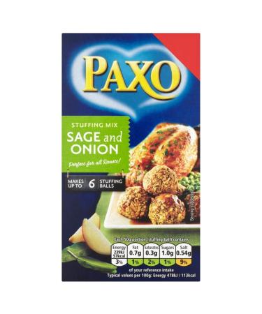 Paxo Sage and Onion Stuffing Mix - 85g - Pack of 4 (85g x 4)