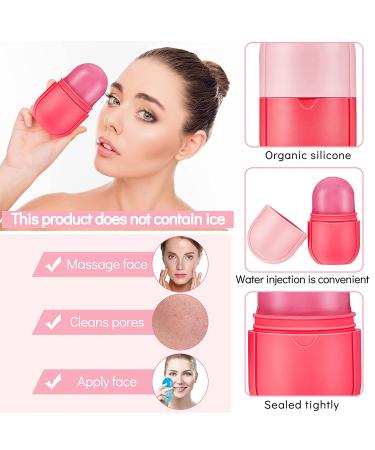 Silicone Ice Face Roller for Skin Care - Pink Beauty Facial Tool for Brightening and Line Removal - Buy Online on GoSupps.com