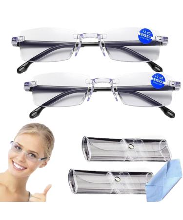 Zoom glasses intelligent zoom glasses car zoom glasses for presbyopia intelligent zoom reading glasses smart zoom glasses automatic zoom reading glasses zoom reading glasses (2 pieces 2.5x)