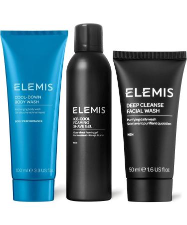 ELEMIS Men s Head-to-Toe Grooming Collection 3-Piece Daily Essentials to Elevate his Skin Gift Set Includes: Pollutant-Targeted Deep Cleanse Facial Wash Foaming Shave Gel and Cool-Down Body Wash - Buy Online on GoSupps.com