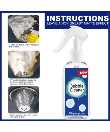All Purpose Rinse Cleaning Spray Bubble Cleaner Foam Spray Kitchen Cleaner Spray Kitchen Degreaser Spray Foaming Heavy Oil Stain Cleaner Foam Drain Cleaner All Purpose Rinse Free Cleaning Spray (1Pcs) - Buy Online on GoSupps.com