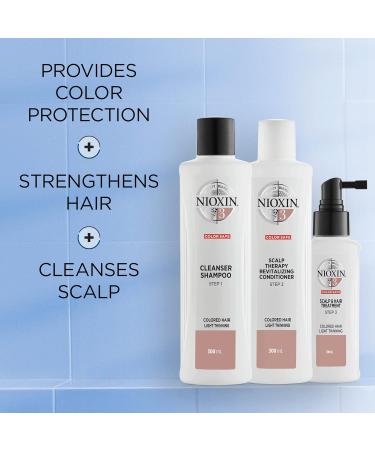 Nioxin System 3 Loyalty Kit 3-Piece Set for Coloured Hair with Light Thinning | Scalp Therapy & Hair Thickening Treatment - Buy Online on GoSupps.com