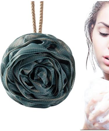 Soft Bath Balls | Rose Large Bath Balls Women & Men Skin Friendly Body Scrubber Soft Shower Balls with Lanyard for Home Blue - Buy Online on GoSupps.com