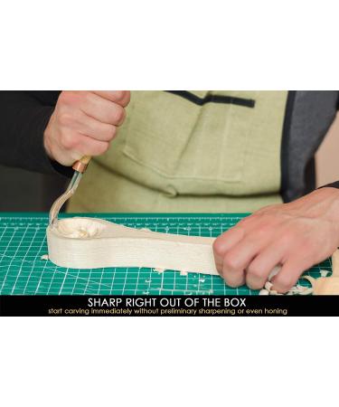 BeaverCraft Wood Carving Bent Gouge K8a/14 0.55 - Spoon Carving Tool for Beginners and Pros - Carbon Steel Blade - Ideal for Adults and Kids - Buy Online on GoSupps.com